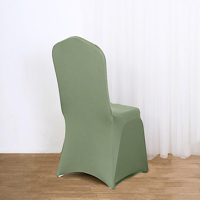 Balsa Circle 6 Pcs Eucalyptus Green Spandex Chair Covers for Parties