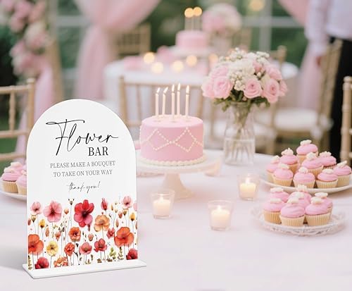 Floral Bar Sign for Wedding Reception and Ceremony