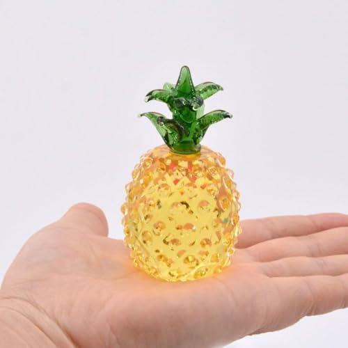 2PCS Crystal Pineapple Decor Figurine Ornament