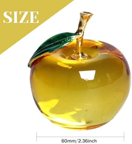 CUCUFA Crystal Glass Fruit Ornament Collectible