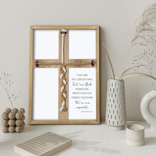 Matthew 196 Unity Cross Wedding Sign Wall Decor