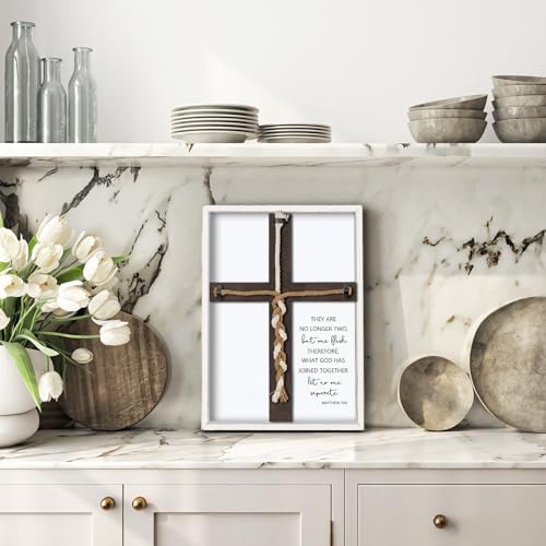 Matthew 196 Wedding Unity Cross Wall Decor White