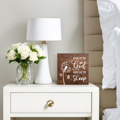 Give It To God And Go To Sleep Wooden Box Sign
