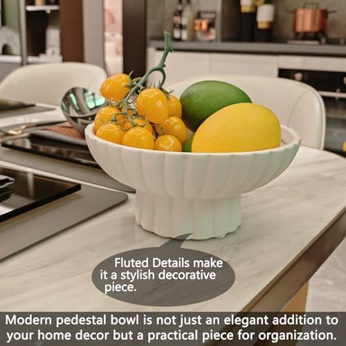 ALIWINER 8 Inch Ceramic Decorative Fruit Bowl