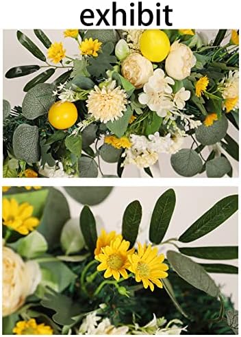 275in Artificial Lemon Berry Swag Wreath
