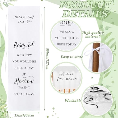 Loving Memory Wedding Chair Sign Banner Classic White
