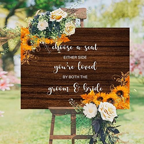 Custom Wedding Welcome Sign with Sunflowers