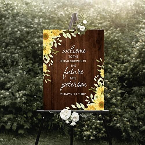Alioyoit Rustic Wooden Wedding Welcome Sign