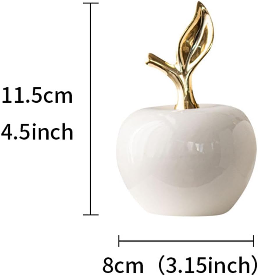 IEUDNS Ceramic Apple Statue Sculpture Home Decor