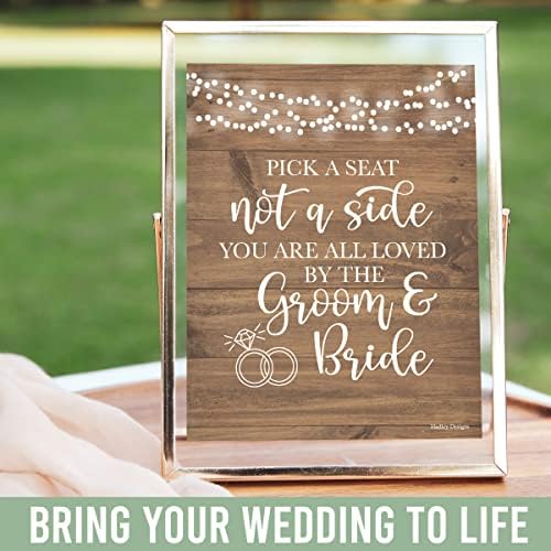 Hadley Designs 9 Rustic Wedding Signs Set