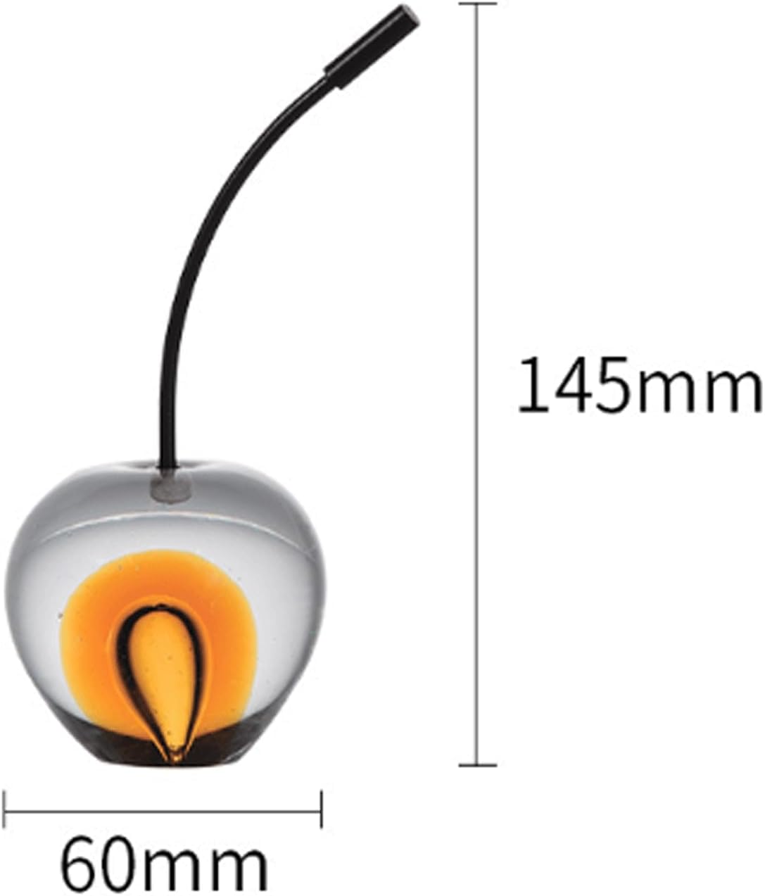 Crystal Glaze Artificial Cherry Sculpture Glass Home Decoration