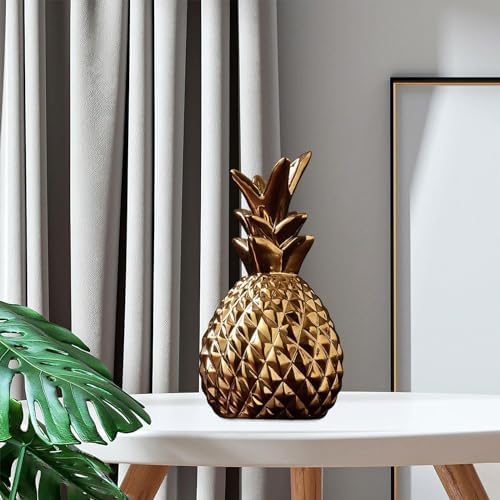 Ceramic Pineapple Decorative Figurine for Home Office