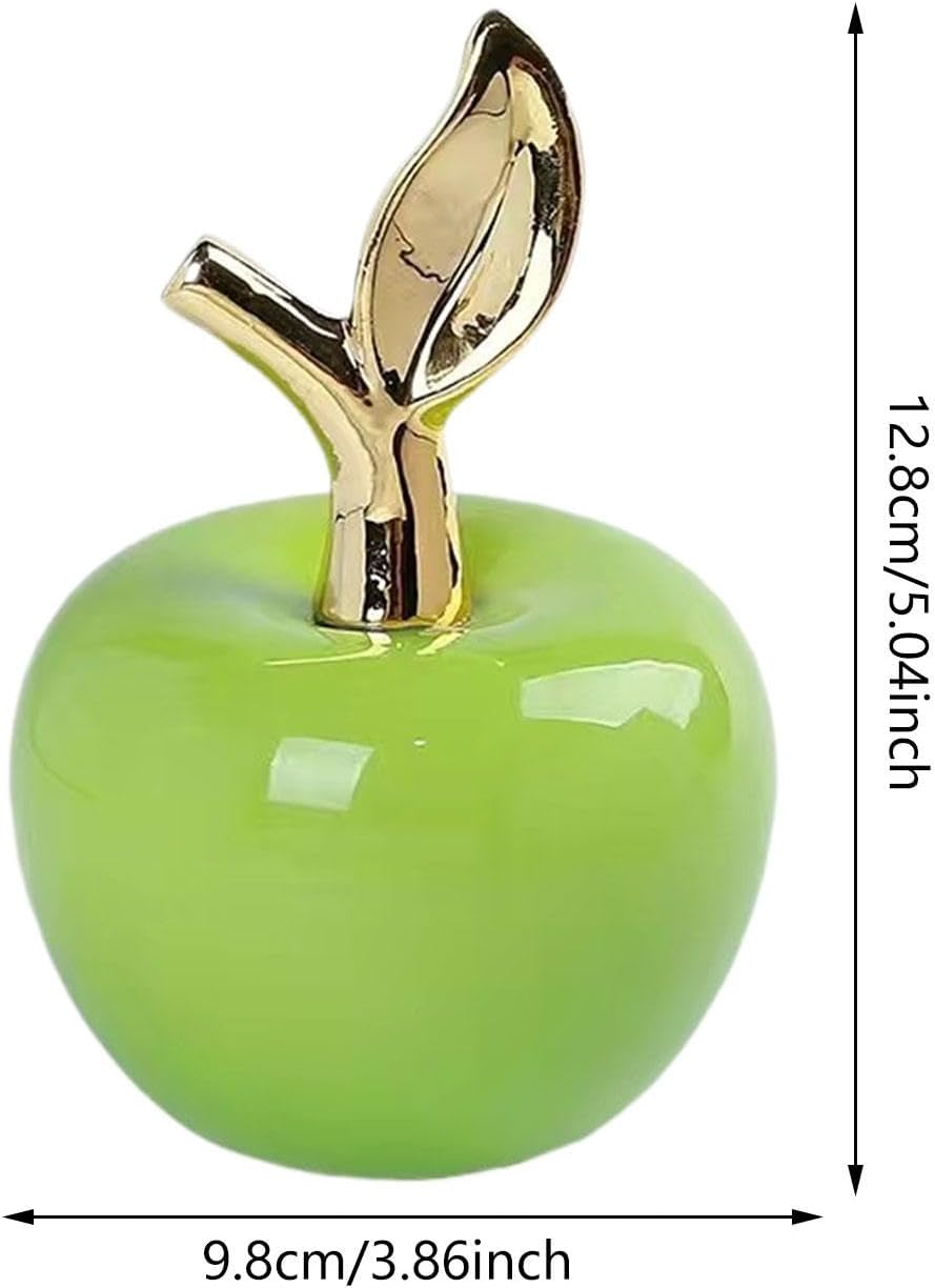 MagiDeal Ceramic Apples Statue Modern Home Decor