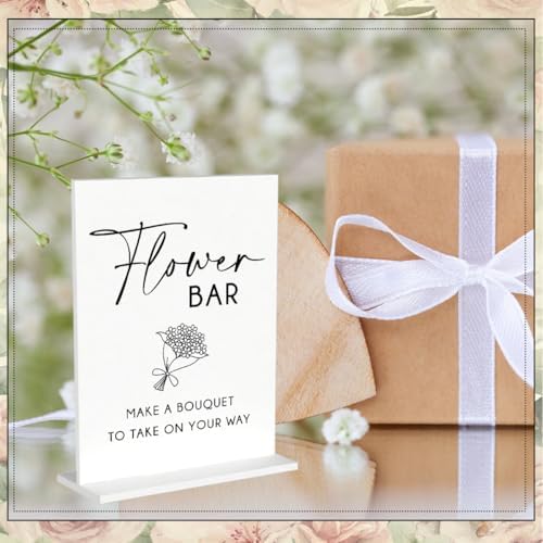 6 Pack Minimalist White Acrylic Wedding Signs