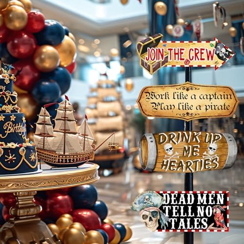 20-Piece Pirate Party Directional Signs Set