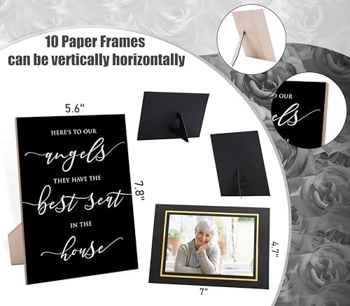 11 Pcs Memorial Table Sign for Wedding with 10 Paper Frames