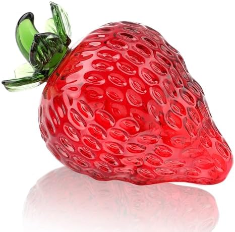 Cverny Hand Blown Glass Strawberry Ornament