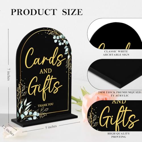 4-Piece Acrylic Wedding Sign Set for Ceremony Reception
