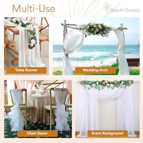 Sage At Sunrise Wedding Arch Draping 2 Pack
