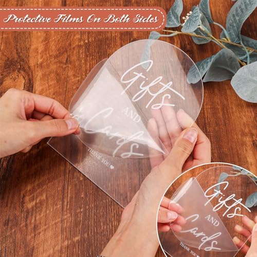 4pcs Clear Acrylic Wedding Signs for Ceremony and Reception