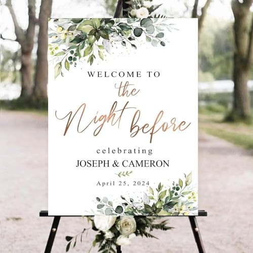 Customized Night Before Welcome Sign for Wedding Rehearsal