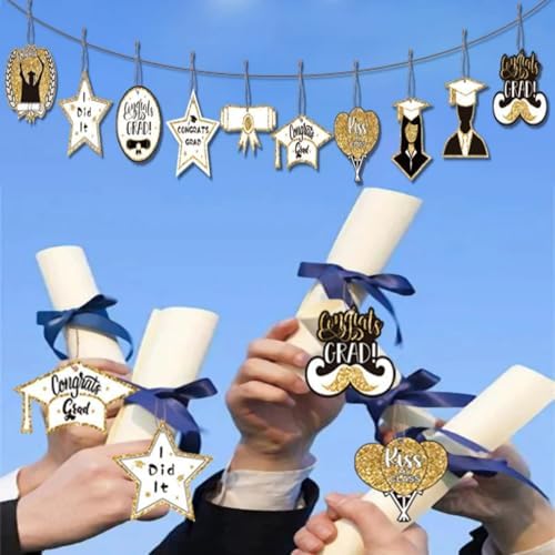 Dzrige 10Pcs Graduation Hanging Ornament Set