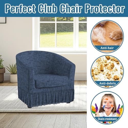 FUANGUI 2 Piece Club Chair Slipcover Set