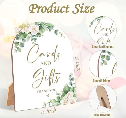 White Rose Wedding Arch Sign with Stand 1