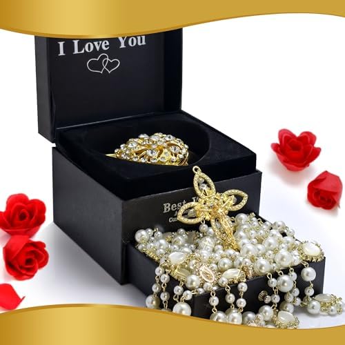 Catholic Wedding Set Arras and Lazo with Jewelry Box