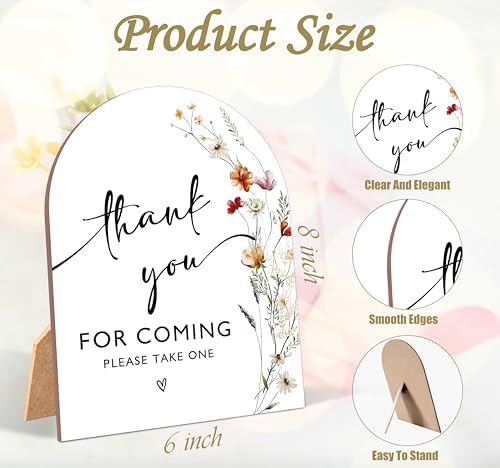 Wildflower Thank You For Coming Sign Wedding Reception Decor