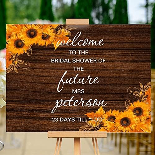 Alioyoit 12x16 Inch Wood Wedding Welcome Sign