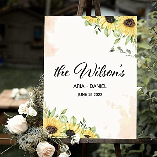 Alioyoit Watercolor Floral Wedding Welcome Sign