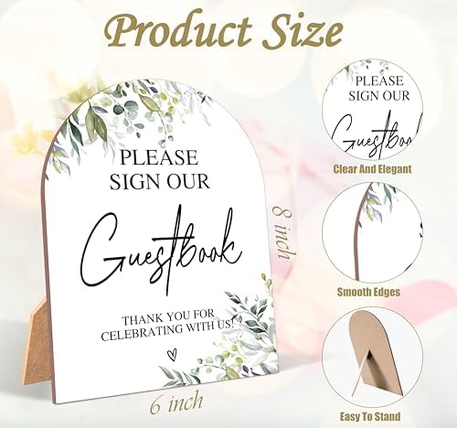 Wooden Arch Wedding Sign with Stand for Reception