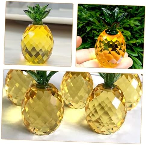 Ciieeo Crystal Pineapple Decor Statue Ornament