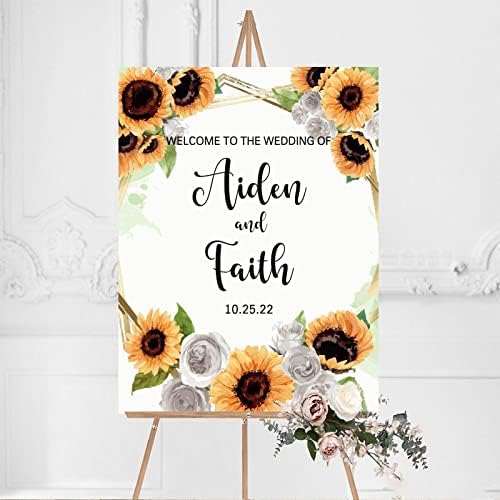 Alioyoit Personalized Wedding Welcome Sign 12x16 Inch