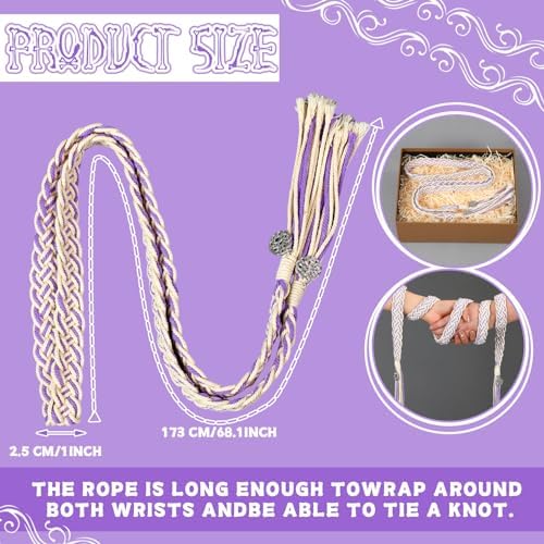 Handfasting Cord Wedding Lasso with Pendants