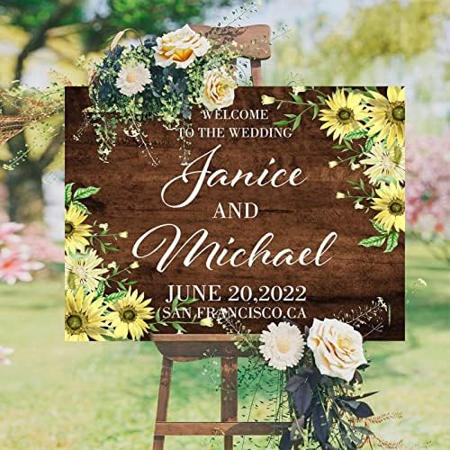 Alioyoit Customizable Wedding Welcome Sign