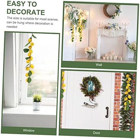 VOSAREA 1pc Lifelike Lemon Rattan Hanging Wall Art
