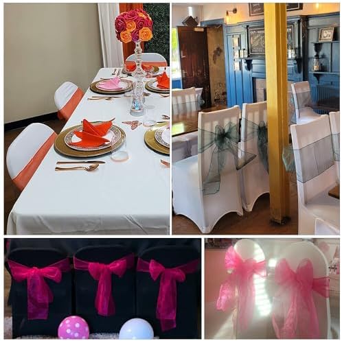 Elegant Organza Chair Sashes Pack of 10
