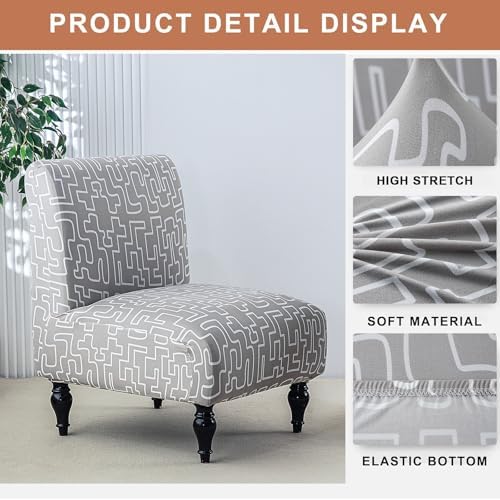Eco-Ancheng Armless Chair Slipcover for Living Room and Hotel