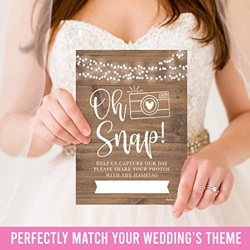 Hadley Designs 9 Rustic Wedding Signs Set