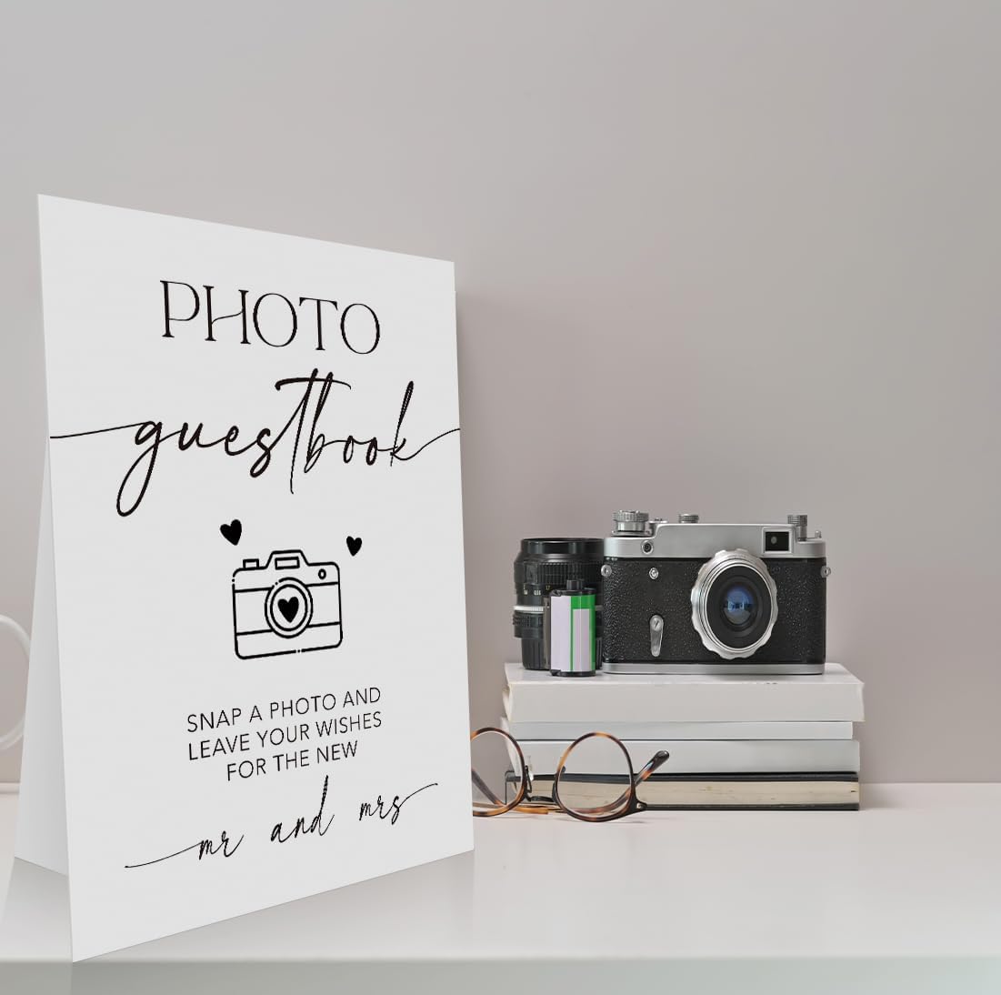 OXEDP Wedding Photo Guestbook Sign 8x11 Inch WDS15