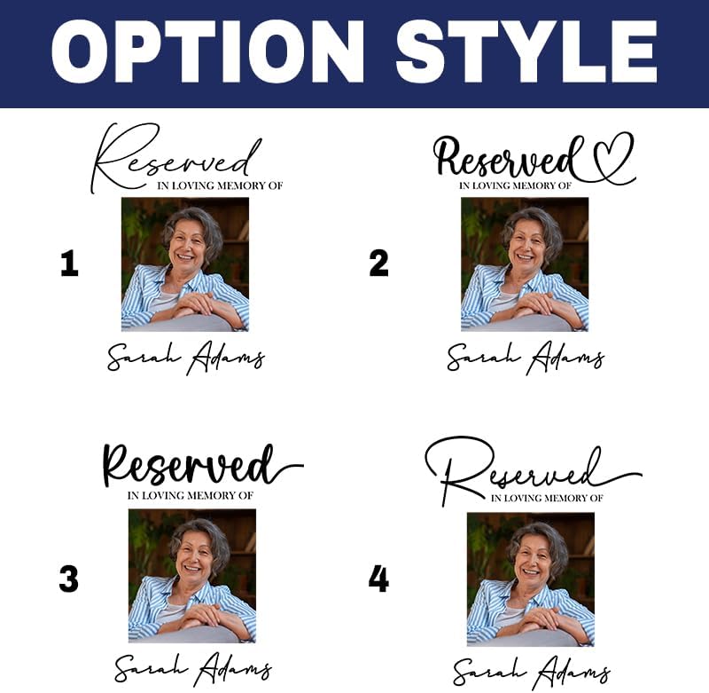 Personalized Reserved Memorial Wedding Chair Sign