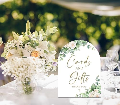 White Rose Wedding Arch Sign with Stand 1