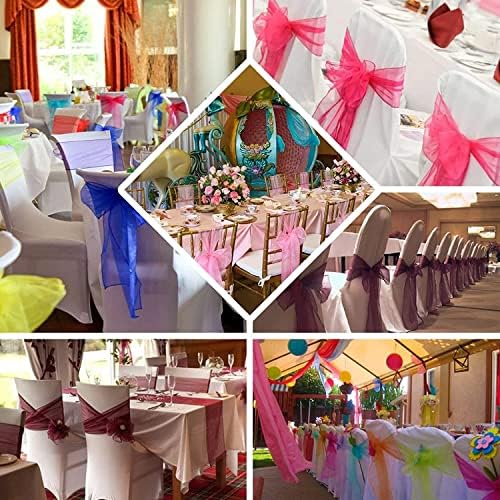 Elegant Organza Chair Sashes Pack of 10