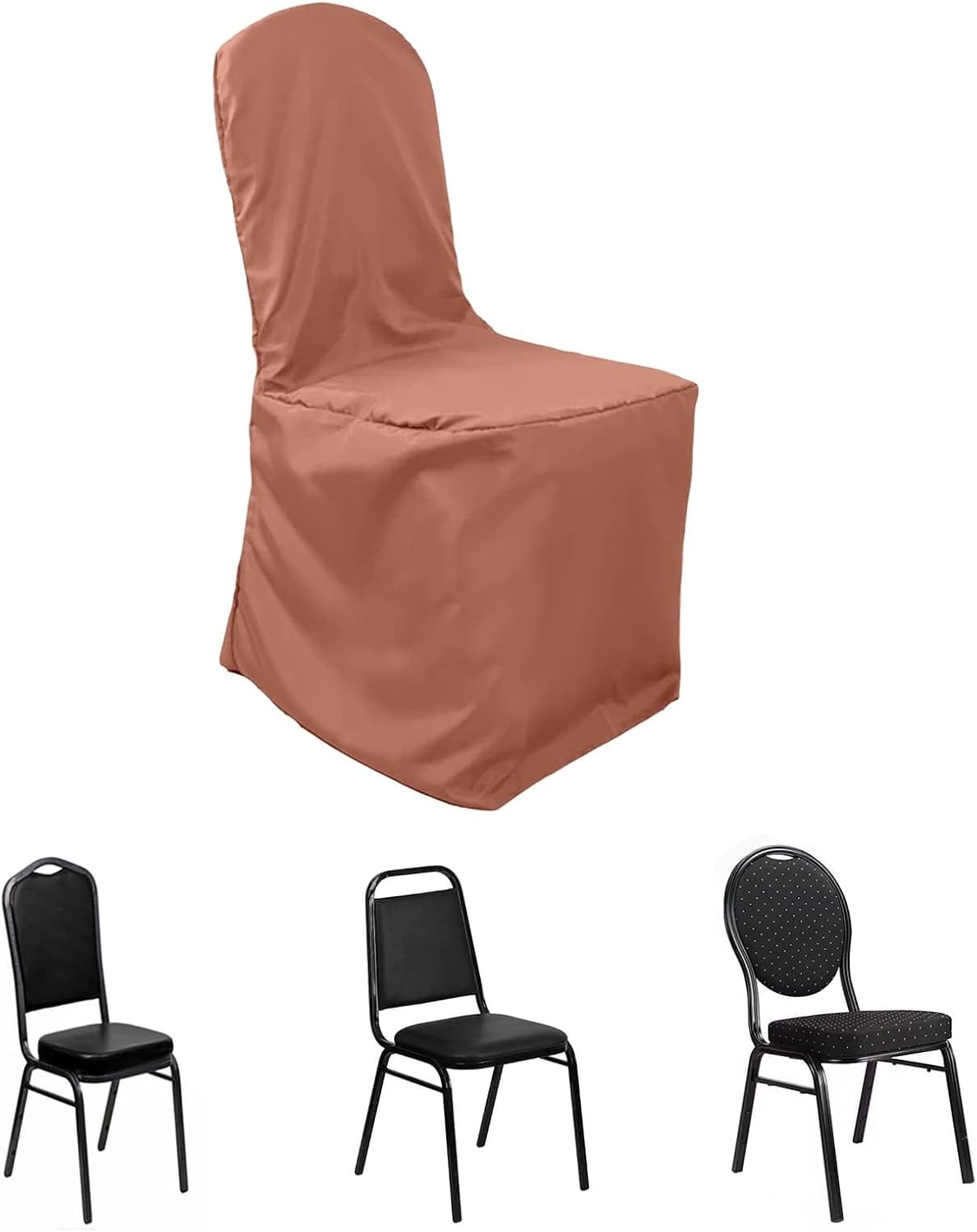 Balsa Circle 50pcs Terracotta Banquet Chair Covers