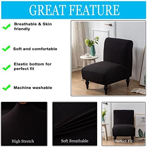 SHILINTONG Armless Chair Cover Spandex Jacquard