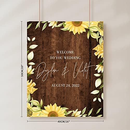 Customizable Rustic Wood Wedding Welcome Sign