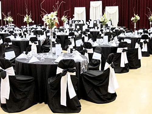 Obstal 10 PCS Satin Chair Sashes Bows for Wedding Reception 1