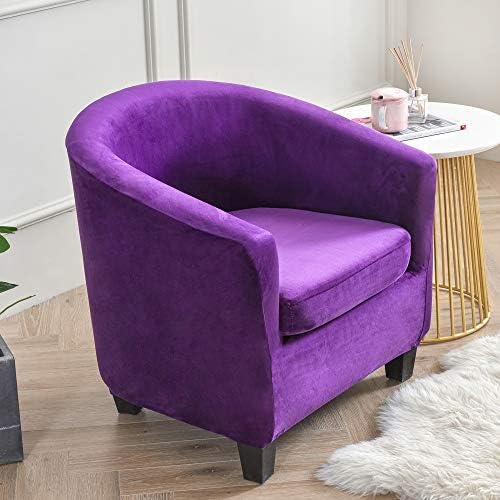 MIFXIN 2 Piece Velvet Tub Chair Covers Set